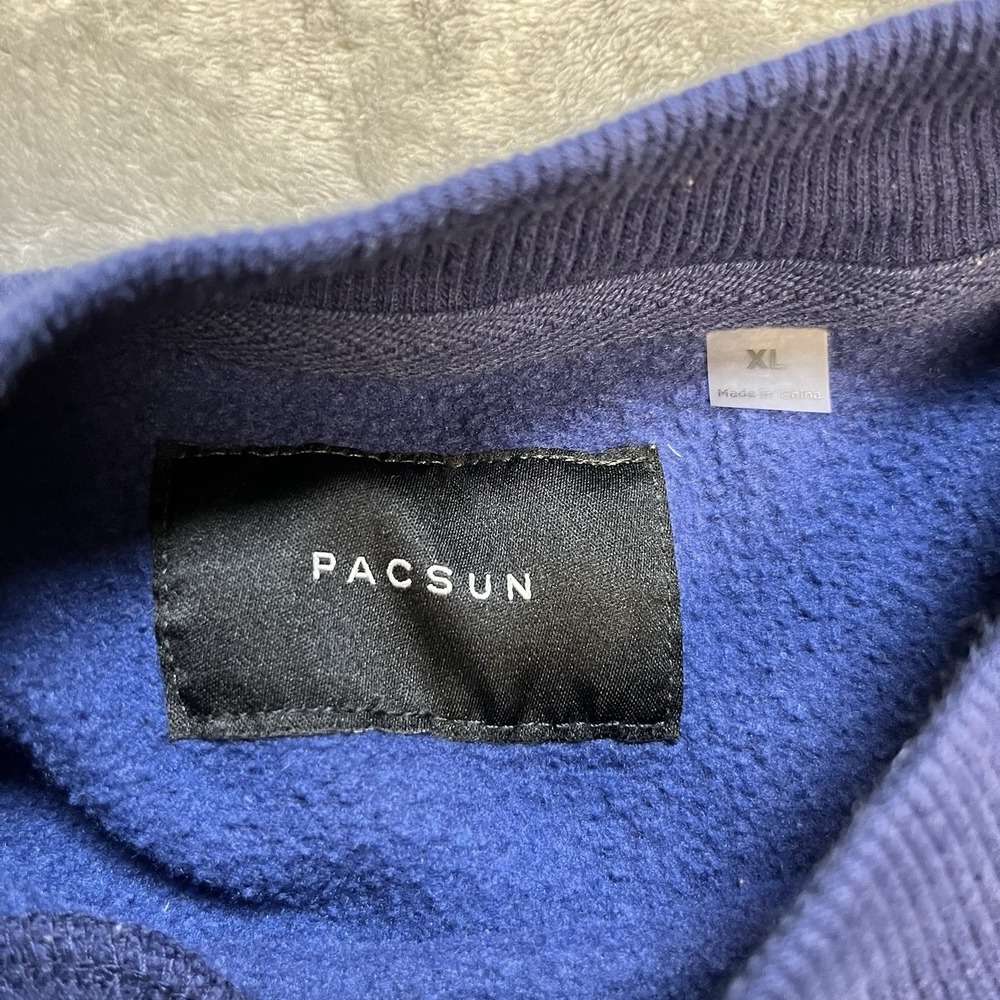 Pacsun Blue Boulder Colorado Sweatshirt Crewneck w/ Embroidered Cabin XL - Picture 3 of 6